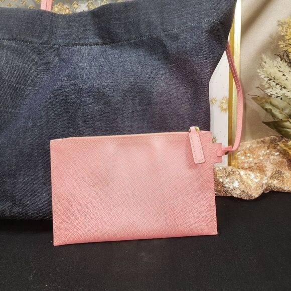 NWOT Prada Denim Logo Patch Tote W/ Pouchette, Dust Bag And COA - Picture 12 of 16